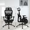 CLP Bürostuhl Beresford ergonomisch mit Fußablage Meshbezug atmungsaktiv,schwarz Bild 2