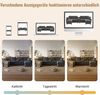 U-Form Ecksofa in Grau mit USB-Ladestation, flexiblen Hockern, großzügigem Stauraum, 315cmx81cmx135cm Bild 5