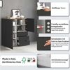OTTO home Highboard GARDA,Kommode, Made in Italy, Breite 102 cm, Höhe 110 cm, grifflos (1 St), 3 Türen, 3 Schubladen, grifflos Breite 102 cm, anthrazit/eiche matt Bild 3