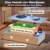 LED-Couchtisch Weiß Hochglanz 90x55x41 cm, moderner Wohnzimmertisch mit Beleuchtung Bild 5