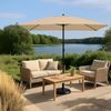 doppler Sonnenschirm Gartenschirm eckig GS Sunline III 260 x 150 Greige Bild 2