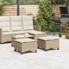 vidaXL Gartenhocker mit Kissen 2 Stk. Beige 55x55x36 cm Poly Rattan 4108250 Bild 3