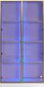 Vitrinen-Set 80x40x160+70x35x150 cm, weiß mit braunen Glastüren, LED-Leisten und verstellbaren Einlegeböden Bild 2
