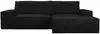 Vente-unique - AMELIA Sofa SamtStoff Schwarz - B 167 cm x H 85 cm x L 267 cm Bild 3