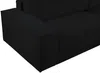 Vente-unique - AMELIA Sofa SamtStoff Schwarz - B 167 cm x H 85 cm x L 267 cm Bild 5