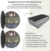 WDWRITTI Spiegelschrank Bad mit Beleuchtung Badezimmerspiegelschrank mit LED ∅80cm, ∅60cm (Wandschrank Badezimmer Rund 60x60cm 80x80cm, 3Lichtfarben, Dimmbar, Anti-fog, Speicherfunktion) Metall Schrank, Stahlblechregale, mit Netzadapter, IP44 Bild 4