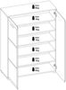 Schuhschrank Kommode 90 cm breit in weiß Hochglanz MALABO-129 Bild 5