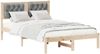 vidaXL Bettrahmen Hellgrau 135 x 190 cm Massives Kiefernholz 878199 Bild 3