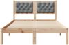 vidaXL Bettrahmen Hellgrau 135 x 190 cm Massives Kiefernholz 878199 Bild 5