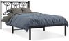 vidaXL Bettgestell mit Kopfteil Metall Schwarz 100x200 cm 376123 Bild 2