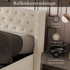 Polsterbett 180x200 cm aus Samt mit Bettkasten – Chesterfield-Optik, Kopfteil 94,5 cm Bild 5