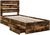 vidaXL Bettrahmen Geräucherte Eiche 90 x 200 cm Ingenieurs Holz 3411861 Bild 5