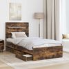 vidaXL Bettrahmen Geräucherte Eiche 90 x 200 cm Ingenieurs Holz 3411861 Bild 3