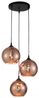 Nova Luce 8142681 BLAZE E27 Pendelleuchte 3-flammig Schwarz Kupfer Bild 2