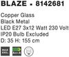 Nova Luce 8142681 BLAZE E27 Pendelleuchte 3-flammig Schwarz Kupfer Bild 5