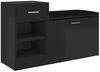 vidaXL Schuhbank Hochglanz-Schwarz 94,5x31x57 cm Holzwerkstoff 326748 Bild 2