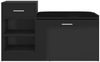 vidaXL Schuhbank Hochglanz-Schwarz 94,5x31x57 cm Holzwerkstoff 326748 Bild 3
