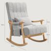 Sessel 65x90x98 cm, gepolstert mit Nierenkissen, grauer Polyesterbezug Bild 3