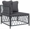 vidaXL 6-tlg. Garten-Lounge-Set mit Kissen Anthrazit Stahl 3186893 Bild 5
