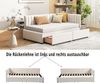 Schlafsofa 205×97 cm aus Samtstoff mit Schubladen, Tagesbett, gepolstertes Sofa für Schlafzimmer,Beige Bild 3
