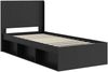 vidaXL Bettgestell mit Stauraum und Kopfteil Schwarz 90 x 200 cm 3413894 Bild 4