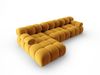 Micadoni Modulares Ecksofa Bellis 4-Sitzer Links Samt Bluvel Gelb Bild 3