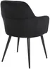 Vente-unique - ELEANA Stuhl SamtStoff Schwarz - B 59 cm x H 82 cm x L 58 cm Bild 5