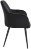 Vente-unique - ELEANA Stuhl SamtStoff Schwarz - B 59 cm x H 82 cm x L 58 cm Bild 4