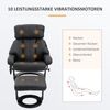 HOMCOM Massagesessel Fernsehsessel, Hocker, aus Kunstleder, Kann sitzen, um 360° drehen (Relaxliege, 2-St, Relaxsessel), für Wohnbereich, Schwarz Bild 4