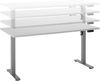 Schreibtisch >Pronto< höhenverstellbar, Lichtgrau / Grau - 160x75/118x77 (BxHxT) Bild 4