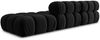 Micadoni Modulares Sofa Bellis 4-Sitzer Rechts Samt Bluvel Schwarz Bild 4