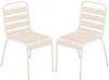 Vente-unique - MIRMANDE Garden dining set Metall Beige - B 59 cm x H 79 cm x L 47,5 cm Bild 2