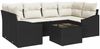 vidaXL Sofa Set mit Kissen 7 pcs Schwarz und Creme Poly Rattan 3346617 Bild 2