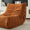 Loungesofa aus Lammfell-Optik mit hochdichter Schaumstoff-Polsterung, ergonomisch, 105x90x72 cm, Orange Bild 5