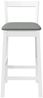 vidaXL Barhocker mit Kissen 2 Stk. Weiß Massivholz Gummibaum 4102588 Bild 5