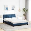 vidaXL Bett mit Matratze "Hanko" Blau 140x200 cm Stoff 3310537 Bild 3