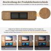 MODFU Lowboard Fernsehschrank 180x45x40 cm mit LED und 4 Türen, Naturholz/Schwarz (Packung, 1 St, mit zwei Schränken und LED-Lichtleiste), für Fernseher bis zu 75 Zoll Bild 4
