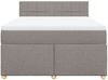 vidaXL Boxspringbett mit Matratze Taupe 140x200 cm Stoff 3286707 Bild 4