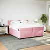 vidaXL Boxspringbett mit Matratze Rosa 200x200 cm Samt 3286419 Bild 3