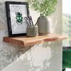 Wandregal mit Baumkante Akazie Massivholz 40 cm, Design Schweberegal Wandboard Massiv, Regal Holz Natur, Landhausstil Hängeregal Bild 2