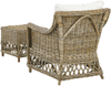 Garten Sessel RIBOLLA mit Fußstütze Rattan Natürlich Bild 4