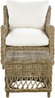 Garten Sessel RIBOLLA mit Fußstütze Rattan Natürlich Bild 5