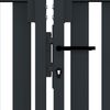vidaXL Doppeltür-Zauntor aus Stahl 300 x 100 cm Anthrazit 146351 Bild 4