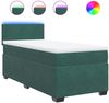 vidaXL Boxspringbett mit Matratze Dunkelgrün 90x190 cm Samt 3288483 Bild 2