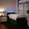 vidaXL Boxspringbett mit Matratze Dunkelgrün 90x190 cm Samt 3288483 Bild 4