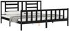 vidaXL Massivholzbett mit Kopfteil Schwarz 200x200 cm 3192905 Bild 4