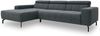 DOMO Collection Cunelli, Ecksofa mit Kopfstützfunktion, Microfaser steel, 175 x 292 cm Bild 2