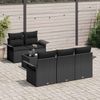 vidaXL Sofa Set mit Kissen 6 pcs Schwarz Poly-Rattan 3345243 Bild 3