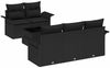 vidaXL Sofa Set mit Kissen 6 pcs Schwarz Poly-Rattan 3345243 Bild 2