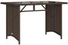 Gartentisch, Balkontisch mit Glasplatte Braun 110 x 68 x 70 cm Poly Rattan Bild 2